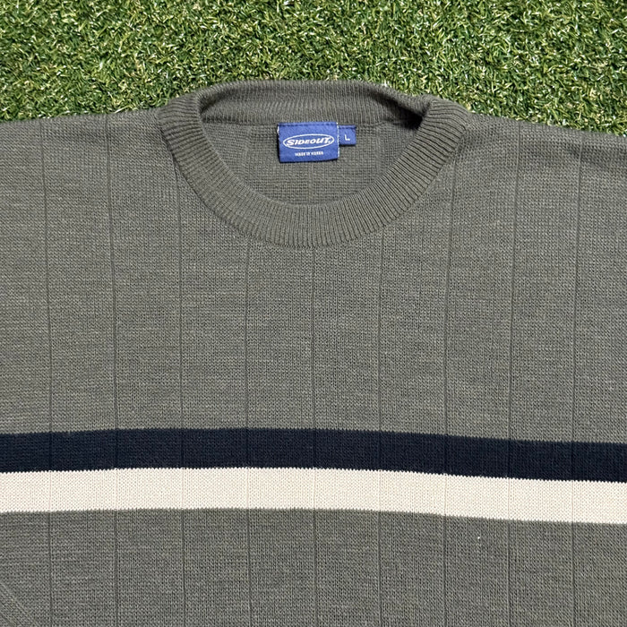 Vintage Sideout Stripe Crewneck - L