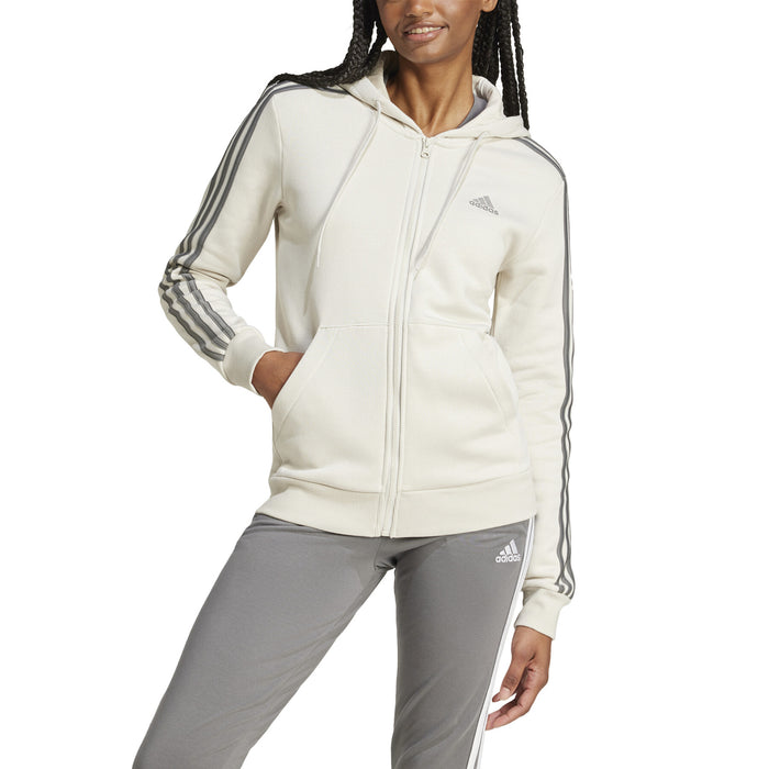 Adidas Women's Fleece Zip Hoodie Aluminium Beige | IY1732