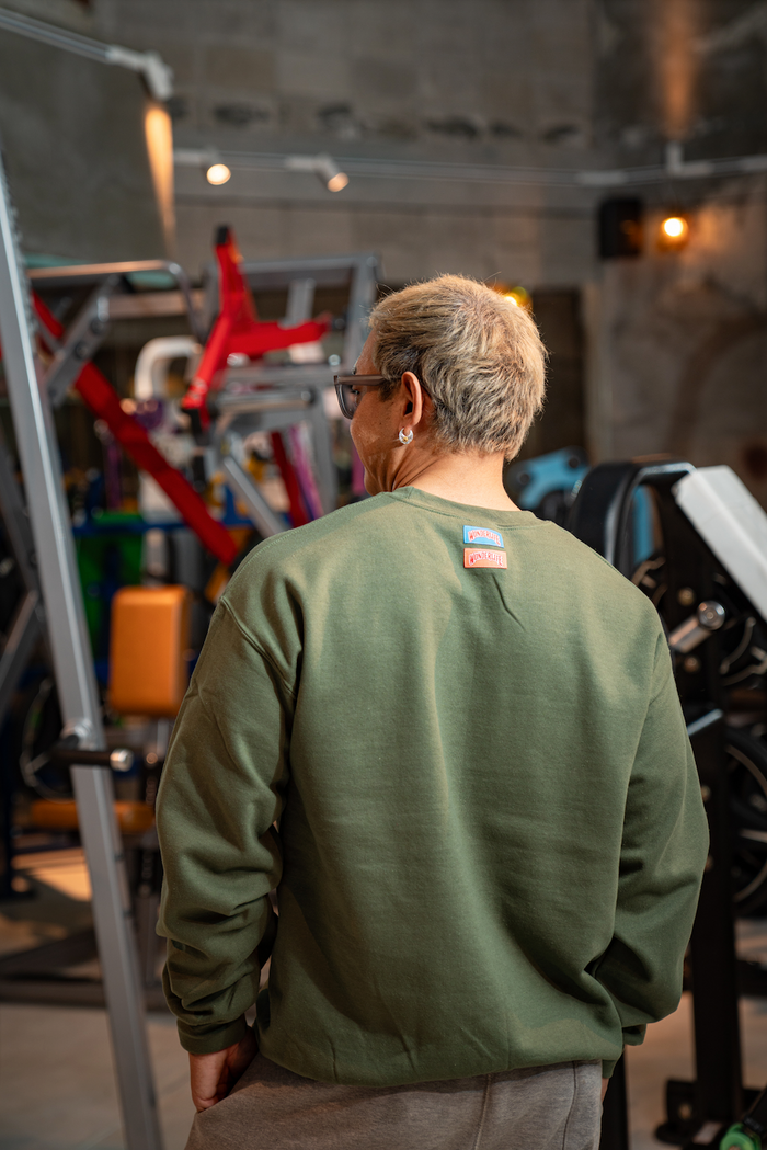 WONDER logo sweat KHAKI